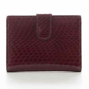 Bosca Whipsnake Photo ID and Photo Wallet Card Carrier Snakeskin Vintage Travel